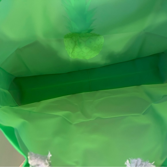 Large Green Pineapple Clear Tote Beach Bag Waterproof Rope Handle Pool Summer - Picture 11 of 11